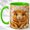 Green, variant on Golden Guinea Pig Coffee Mug, Small Pet Mug, Ceramic 11 oz