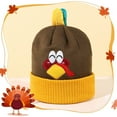 thumbnail image 4 of KANG Winter Knit Hat With Embroidered Turkey Design For Thanksgiving Family Warm Ear Cap, 4 of 4