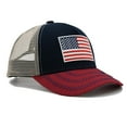 thumbnail image 3 of Waldeal Boys' American Flag Hat, Adjustable Mesh Baseball Hats USA Flags Trucker Cap for Toddler Red, 3 of 7