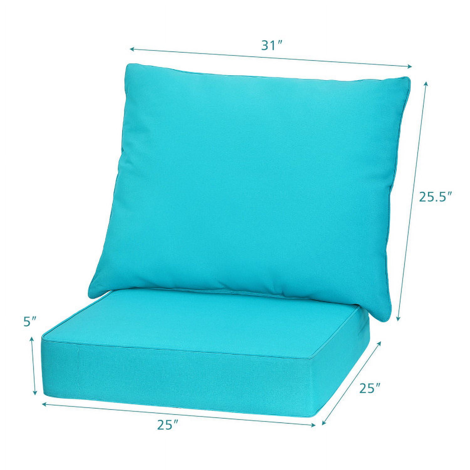 Aimee Lii Deep Seat Chair Cushion Pads Set with Rope Belts for Indoor and Outdoor, Turquoise Aimee Lii Deep Seat Chair Cushion Pads Set with Rope Belts for Indoor and Outdoor, Turquoise