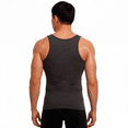 thumbnail image 3 of Men's Compression Tank Top, Slim Underwaist Body Shaper Tummy Control Chest Support Breathable Compression Undershirts for Men, 3 of 5