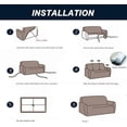 thumbnail image 3 of High Stretch Sofa Covers,1/2/3/4 Seats Solid Color Chair Couch Covers ， Couch Lounge Protector Slipcovers，Washable Pet Furniture Protector Covers, 3 of 5