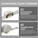 thumbnail image 4 of AURARMLET 12Ud Para Puertas Y Cajones Correderos De Y Color Plata Para Uso Hogar, 4 of 7