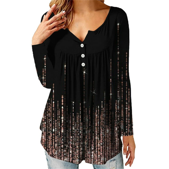 Ketyyh-chn99 T-Shirt Femmes Cadeaux pour Femmes Été Manches Courtes Tunique Décontractée Confortable Col Rond Rose Doré,TG