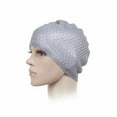 thumbnail image 2 of 2 Pack Swim Caps for Women Men, Silicone Swimming Caps for Long/Short Hair, Comfortable Swim Hats, Gray, 2 of 7