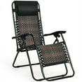 thumbnail image 1 of Patiojoy Mix Brown Folding Recliner Patio Rattan Zero Gravity Lounge Chair With Headrest, 1 of 5