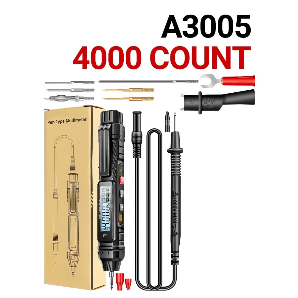 Digital Multimeter Pen Type 4000 Counts Professional Meter Non-Contact Auto Voltage Diode Tester ,High&Low Sensitivity