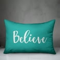 thumbnail image 2 of Creative Products Believe in Teal 14x20 Spun Poly Pillow, 2 of 2