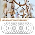 thumbnail image 5 of 10 Pack 4 Inch Silver Dream Catcher Metal Rings Floral Hoops Wreath Macrame Creations12L2264, 5 of 5