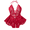 Red, variant on Women One Piece Babydoll Lingerie Deep V Underwear Lace Halter Bodysuit Night Dress Female Lingerie Black M