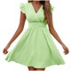 thumbnail image 1 of Vestido de Verano para las Mujeres Casual Rayas Manga Corta Cuello en V, Vestido de Poliéster de Moda para la Playa Y Diario, 1 of 7