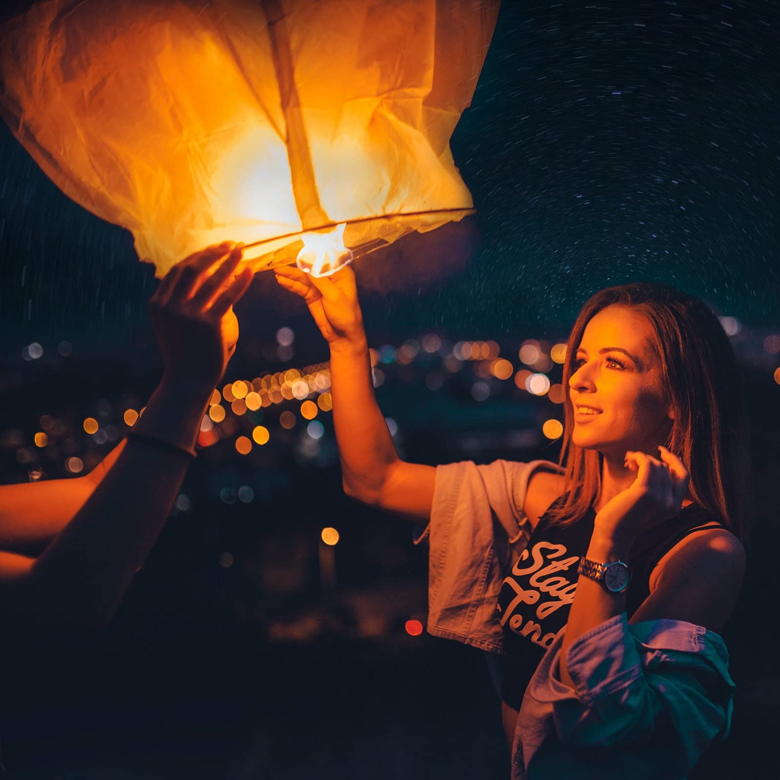 Chinese Paper Lanterns (10 Packs),100% Biodegradable Eco Friendly Colorful Lanterns for Weddings, Birthdays, Memorials