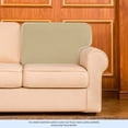 thumbnail image 2 of Subrtex Stretch Back Cushion Cover Check Plaid Couch Backrest Slipcover (T-Right, Khaki), 2 of 7