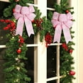 thumbnail image 3 of Taotanxi Christmas Bows for Wreath, Christmas Pink Blue Snowflake Ribbon Bows for Wreaths, Large Tree Topper Bows for Christmas Home Garden Indoor Outdoor Decoration Wreath Ornament Supplies, 3 of 6