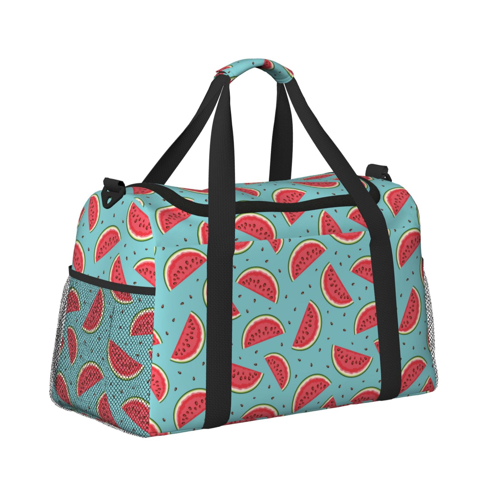 Fuzoiu Watermelon Print Travel Duffle Bag,Carry On Tote Bags,Duffel Bag,Sport Gym Bag, Hospital Bag for Labor and Delivery, Overnight Bag,Luggage Bag