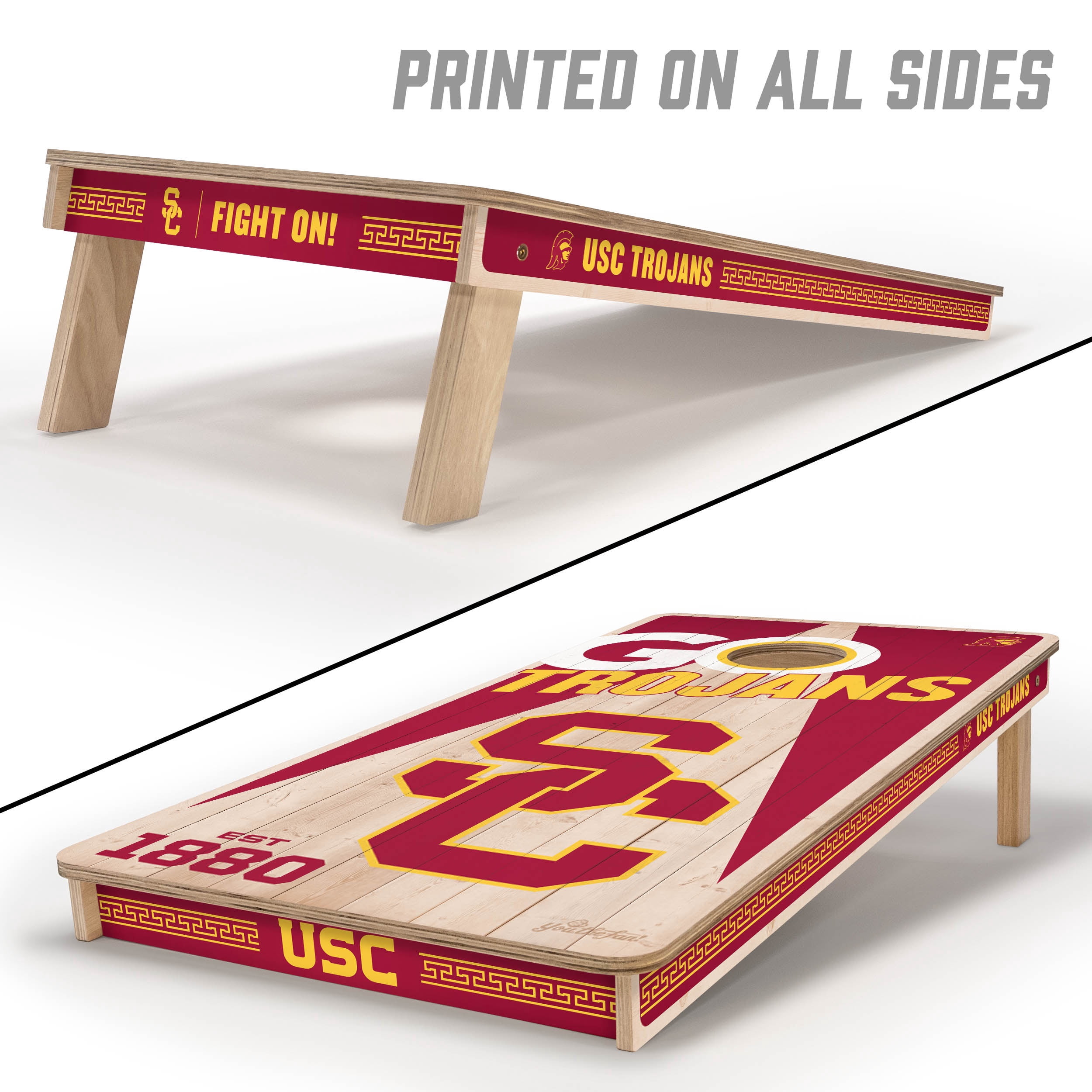 YouTheFan NCAA USC Trojans 2' x 4' Cornhole Game No Bags