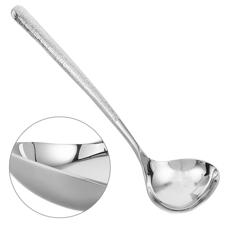 Homoyoyo Stainless Steel Spoon with Hammered Design Cutlery for Kitchen and Dining Use