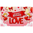 thumbnail image 2 of Romantic Red Happy Birthday Banner with Cupids Hearts Bows for Birthday Party Valentine s Day Party Decorations Photo Backdrop Background Party Supplies Decor, 2 of 8