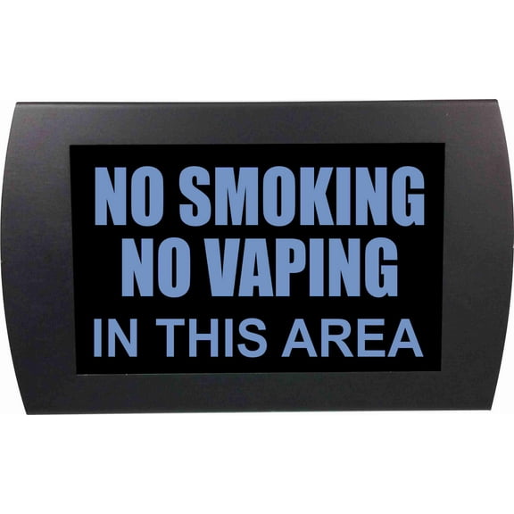 AMERICAN RECORDER - "NO SMOKING/NO VAPING" LED Lighted Sign