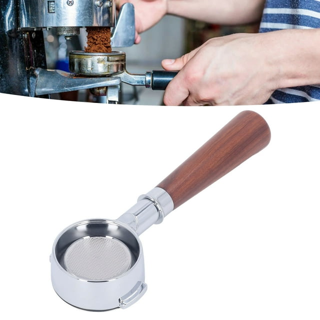 Produits Café, Porte-Filtre Sans Fond 54mm Compatible avec Machine 54mm Poignée Porte-Filtre Sans Fond 2 Oreilles avec Écran Filtrant Simple Couche