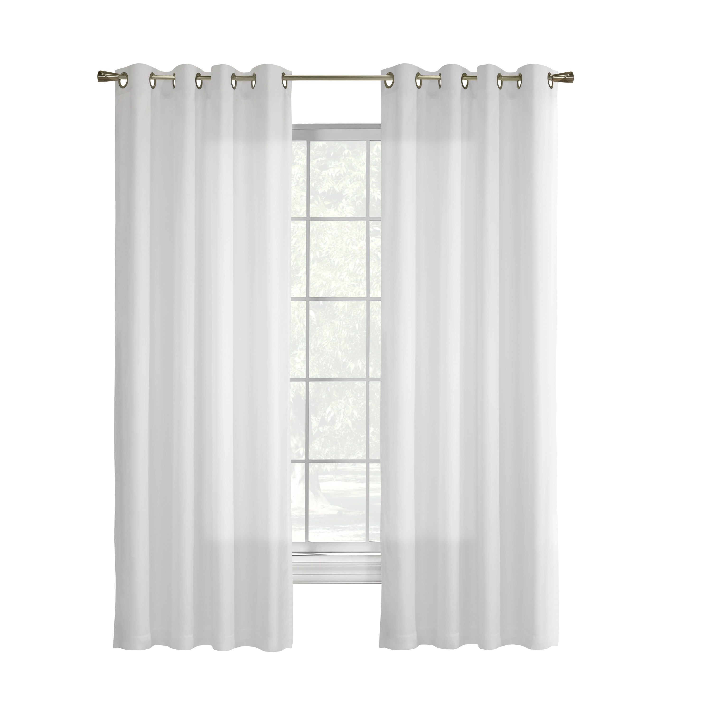 Rhythm Lined Grommet Wide Width Curtain Panel 104" x 72" in White