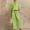 Green, variant on Xunmmm Women's Cotton Linen Two Piece Set Loose Fit Half Sleeve Zipper Shirt and Wide Leg Pant Casual Summer 2 Piece Set for Women Linen Pants Set Outerwear