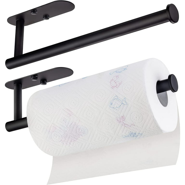 2 Pack Paper Towel Holder Wall Mount, Black Paper Towel Holder