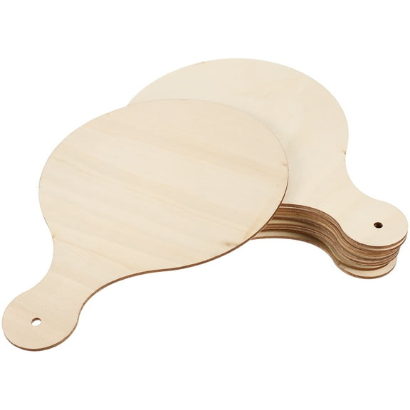 10 Pcs Unfinished Round Wooden Board Cutting Child