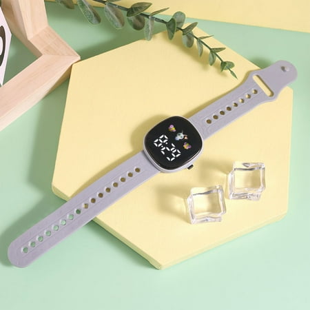 Perfect Gift for Child! HIMIWAY Sweatshirt Dress Colorful Electronic Watches for Children Interactive and Educational Wearable Device for Children LED Electronic Waterproof Watch
