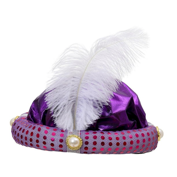 Sombrero de Sultán Perfecl Sombreros árabes para fiesta temática Halloween Carnaval púrpura