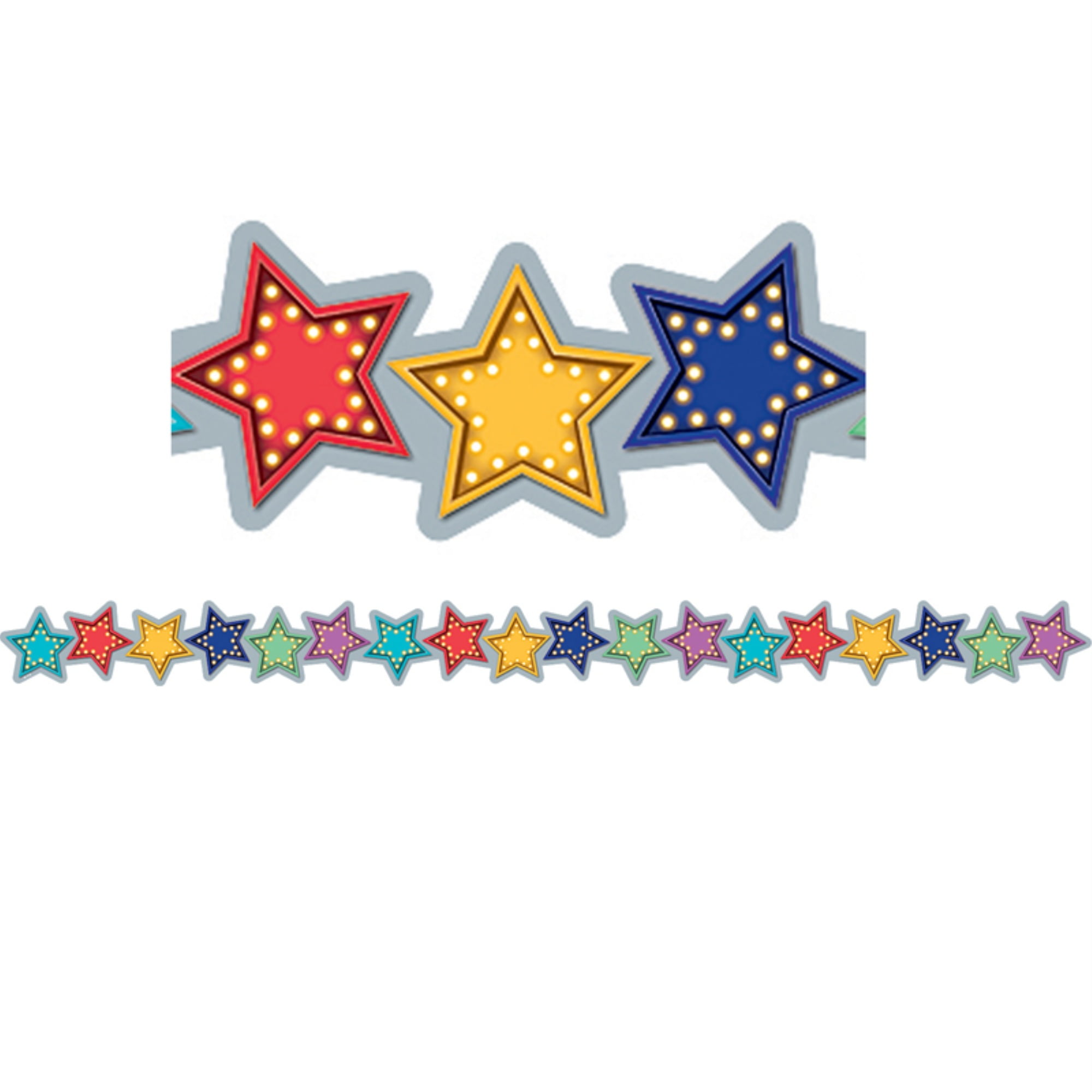 Teacher created resources TCR3495 Marquee Stars Die-Cut Border Trim