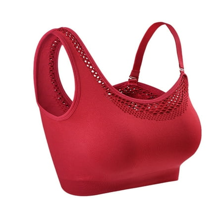 SHENGYUAN Backless Bra Womens Women s One Shoulder Double Layer Hollow Out Sports With Gathered Design Yoga & Running Bralette for Fitness and Outwear Red S