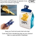 thumbnail image 4 of HAHDAXIA Cook with Color Set of Eight Bag Clips, 2 Large Heavy Duty Chip Clip and 6 Refrigerator Magnet Clips for Food Storage with Air Tight Seal Grip for Snack Bags and Food Bags (Blue), 4 of 7