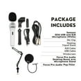 thumbnail image 7 of Samson Q2U USB and XLR Handheld Dynamic Microphone with Cardioid Polar Pattern (White) Bundle with Desktop Boom Arm Microphone Stand and Pop Filter for Broadcasting and Recording Microphones, 7 of 7