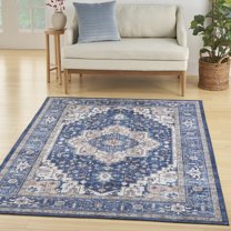 Nourison Fulton Vintage Navy/Ivory 7'10" x 9'10" Area Rug, (8x10)