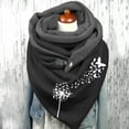 thumbnail image 2 of Women  Feather Vintage Print Boho Scarf  Shawls Wraps Winter Warm Short Scarves, 2 of 4