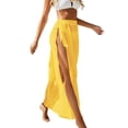 thumbnail image 5 of Women's Beach Sarong Tie Wrap Skirt High Split Bathing Suit Cover Up Long Skirt for Vacation, 5 of 5