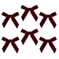 thumbnail image 7 of Burgundy Velvet Bow Christmas Tree Ornament Hanging Decoration for Wreaths and Garlands, 7 of 7
