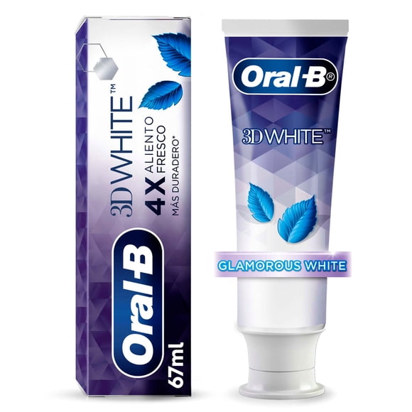 Pasta de Dientes Oral B 3D White Blanqueador Avanzado, Aliento Fresco, 67 ml