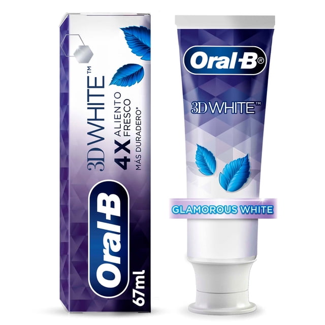 Pasta de Dientes Oral B 3D White Blanqueador Avanzado, Aliento Fresco, 67 ml