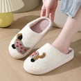 thumbnail image 5 of Gaexia Women's Fuzzy Slippers Cozy Cat Print Open Toe Flat Slides Indoor Home Footwear Comfortable Winter Fall Soft Warm, 5 of 6