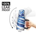 thumbnail image 3 of 40oz Tumbler with Handle and Straw, Vacuum Insulated Stainless Steel Travel Mug, Fits Car Cup Holder, Liquid & Marble Print, 3 of 6