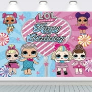LOL Surprise Party Supplies Birthday Decorations Post Backdrop Banner Background for Photography Taspestry
