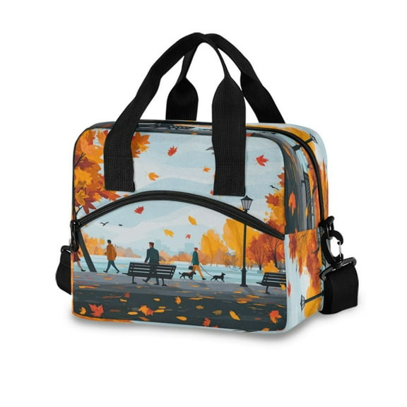 10L Tote Insulated Reusable Lunch Bag With Adjustable Strap Autumn Vibes