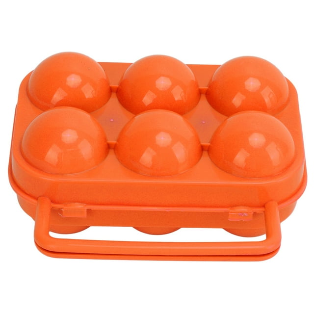 Eggs Protective Box, No Peculiar Smell Shatterproof 6 Grid Egg Box ABS For Barbecues For Picnics For Trips Orange,Blue,Green