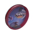 thumbnail image 4 of 10-Inch Wooden Ocean Wave Drum with Metal Beads for Kids, Red/Black Optional, Lightweight Rhythm Instrument for Musical Talent Development, Random Fish Pattern Design, Comfortable Grip, 277g, 4 of 4
