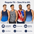 thumbnail image 4 of YUTK Mens Summer Tank Top New Fashion Casual Men's Summer Loose Waistcoat Print Sport Round-Neck Tank Features Orange 4Xl, 4 of 9