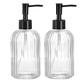 thumbnail image 1 of Dispensadores de jabón Unique Bargains de vidrio 13.5Oz 2uds transparentes, 1 of 5