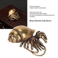 thumbnail image 5 of Nieyigj Brass Hermit Crab Statue Compact Flat Bottom Tea Pet Desktop Decor for Office, Animal Figurine Miniature Knick-Knack Craft, 1.5 inches / 3.7 cm, 5 of 9