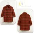 thumbnail image 4 of SXcggal Boy's Wool Double Trench Jacket Warm Plaid Peacoat Fashion Leisure Lightweight Toddler Coat, 4 of 4